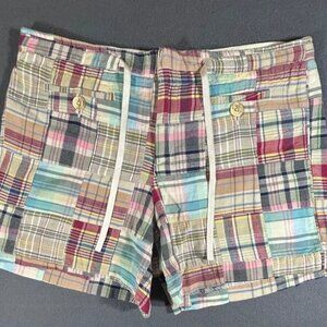 Tweeds Women's Patchwork Madras Plaid City Fit Shorts Size 10